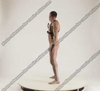 MICHAEL NAKED SOLDIER DIFFERENT POSES WITH GUN